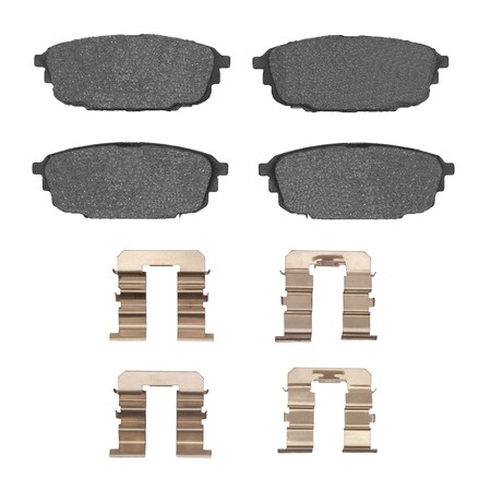 Dynamic Friction Co 3000 Ceramic Brake Pads and Hardware Kit, Low Dust, Low Copper Ceramic, 100% Asbestos-free, Rear 1310-0892-01